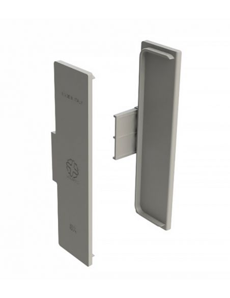 Комплект заглушек закрытых к профилю GOLA C-образный Серый