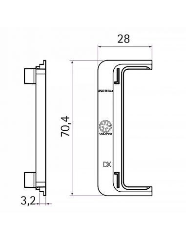 Комплект заглушок відкритих до профілю GOLA C-подібний Сірий