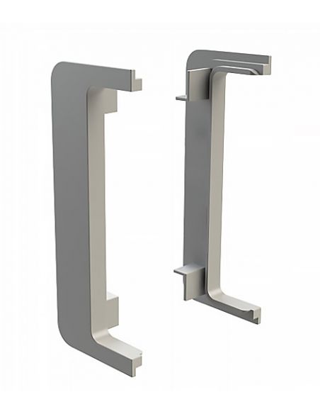 Комплект заглушек открытых к профилю GOLA C-образный Серый