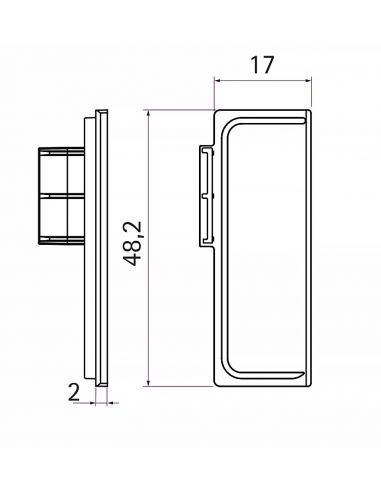 Комплект заглушек закрытых к профилю GOLA L-образный Белый