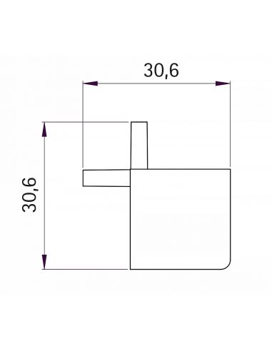 Угол наружный к профилю GOLA L-образный Белый