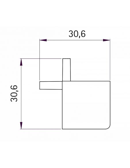 Угол наружный к профилю GOLA L-образный Белый