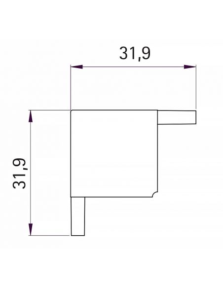 Кут внутрішній до профілю GOLA L-подібний Сірий