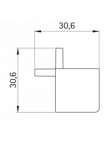 Кут зовнішній до профілю GOLA C-подібний Сірий