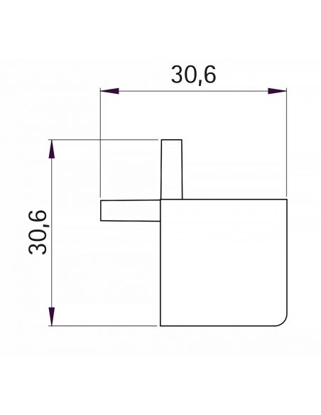 Угол наружный к профилю GOLA C-образный Белый