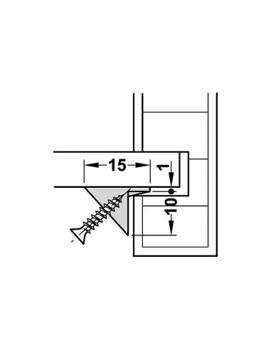 Крепление фиксатор задней стенки ДВП пластик