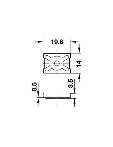 Стяжка задней стенки 14х19,6 мм с шипами Крабик Hafele