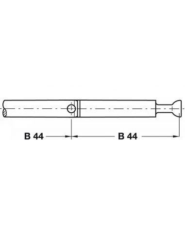 Болт минификса двойной угловой длинный Hafele