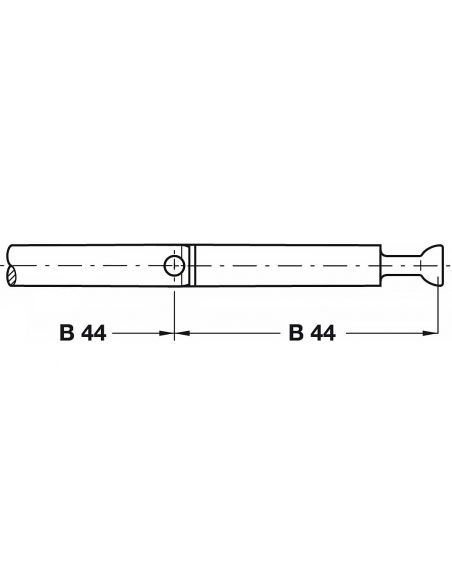 Болт минификса двойной угловой длинный Hafele
