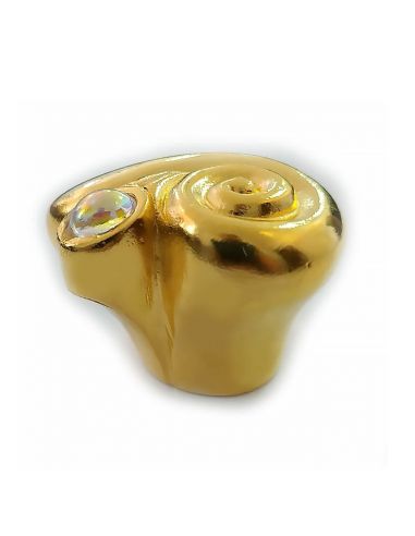 Ручка Улитка с жемчугом золото