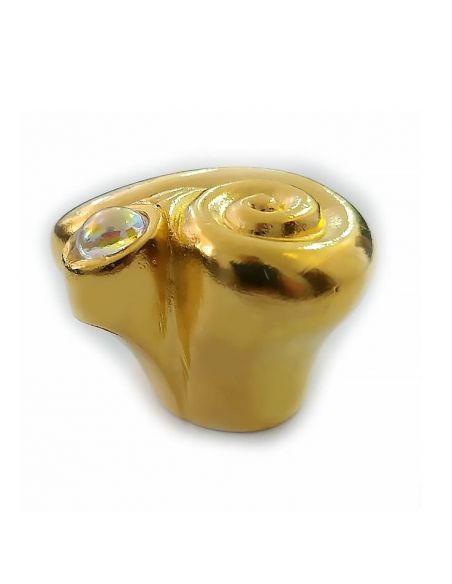 Ручка Улитка с жемчугом золото