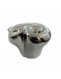 Ручка Улитка с жемчугом хром 2