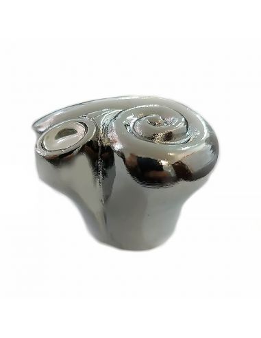 Ручка Улитка с жемчугом хром