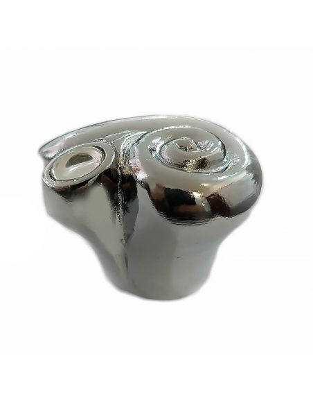 Ручка Улитка с жемчугом хром