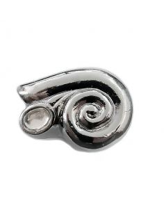 Ручка Улитка с жемчугом хром