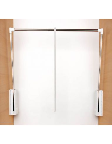Гардеробна ліфт-пантограф білий HAFELE 10 кг. в проріз шафи 600-1000 мм нікель 805.20.352