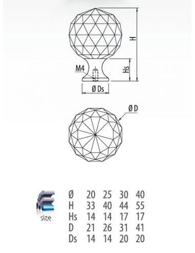 Ручка GTV Black Crystal (GZ-CRPA40-A1)