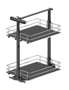 Карго 300 хром/графит с доводчиком MAXIMA SILVA