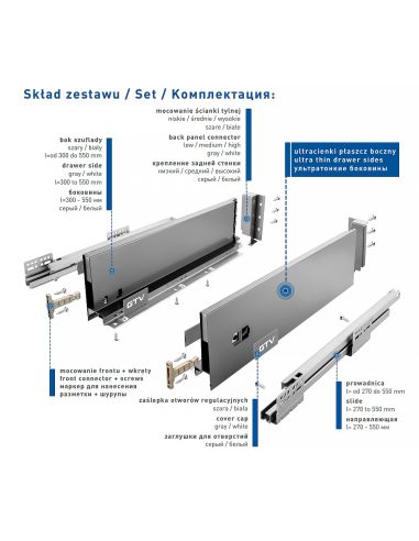AXIS бокс GTV білий / графіт