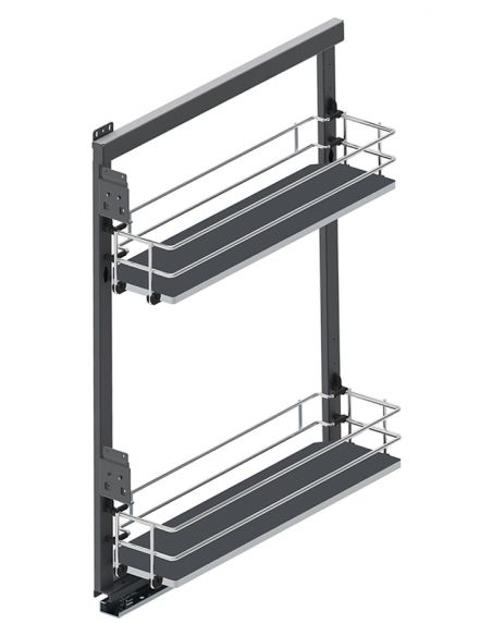 Карго 200 хром/графит с доводчиком MAXIMA SILVA