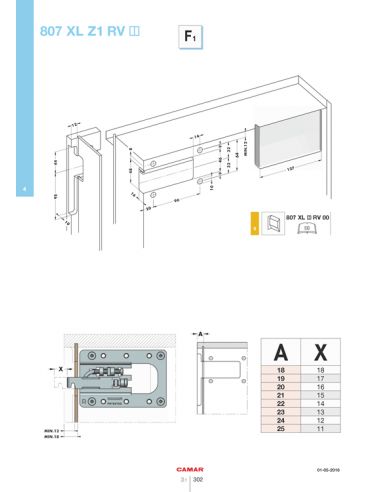 Навес Camar 807 XL RV врезной с монтажной...