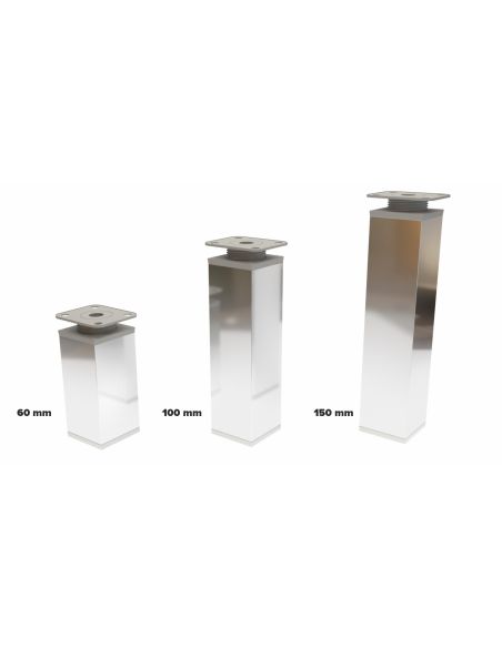 Ножка 40х40 хром  60мм, 100мм, 150мм