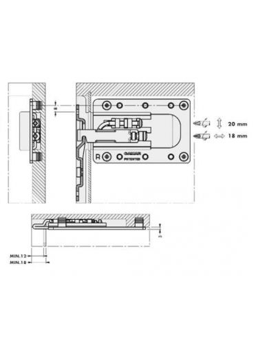 Навес Camar 807 XL RV врезной с монтажной...