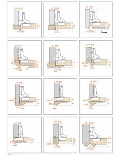 Петля Salice F накладна для фасадів товщиною до 40мм 2