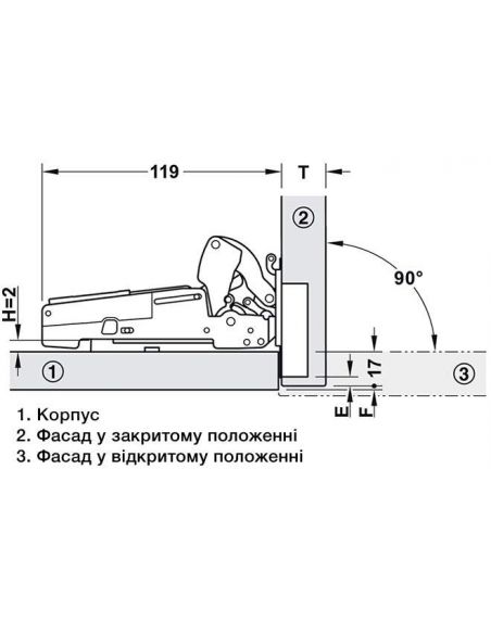 Барний стопор PACTA Salice з доводчиком (2шт)