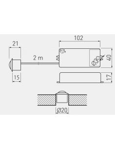 Датчик на движение/присутствие PIR 220V с таймером 250W... 2
