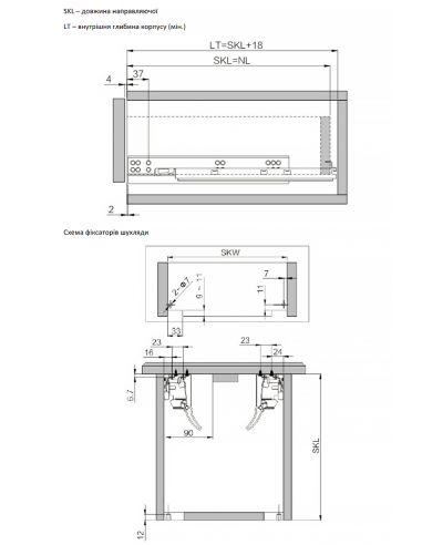 Направляюча Push to Open прихована повного...
