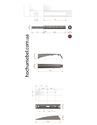 Відбійник-виштовхувач K-PUSH довгий сильний (з...