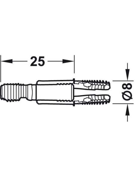 Розпірна стяжка IxConnect SC 8 25, пластик 8 х 25 мм