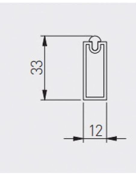 Штанга гардеробная 12х32 антрацит L3000мм WG-RRPS300-60 GTV