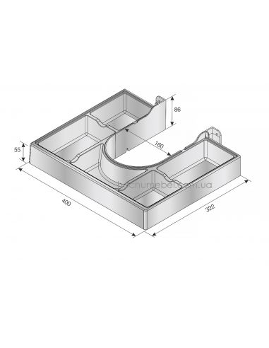 Обмежувач сифона для ванної тумби