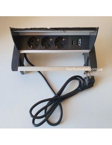 Разветвитель офисный 3 розетки SCHUKO 2USB...