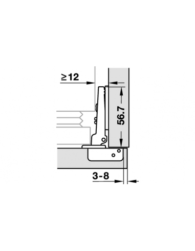 Петля SALICE для вбудованого холодильника з...