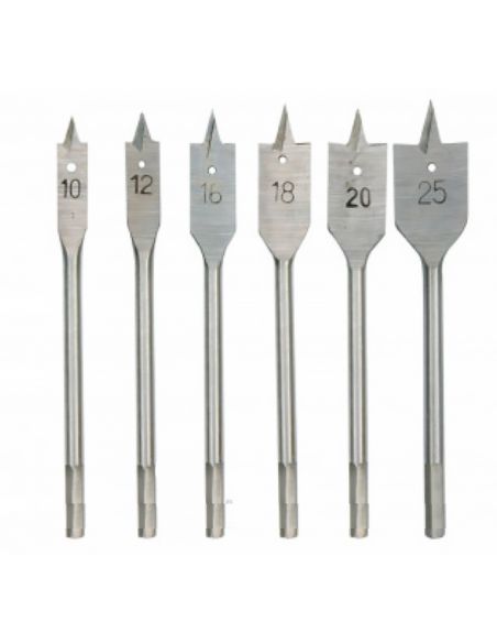 Набор перьевых сверел по дереву VOREL 10-25 мм 6 шт