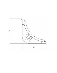 Плінтус кухонний тонкий чорний глянець Korner 2