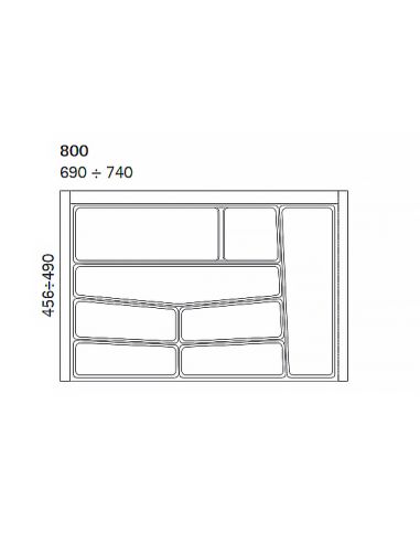 Лоток 800 графіт VOLPATO 32/76