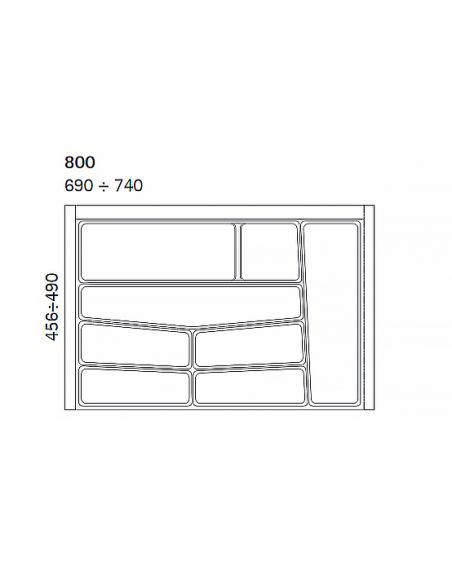 Лоток 800 графіт VOLPATO 32/76