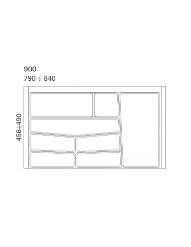 Лоток 900 графит VOLPATO