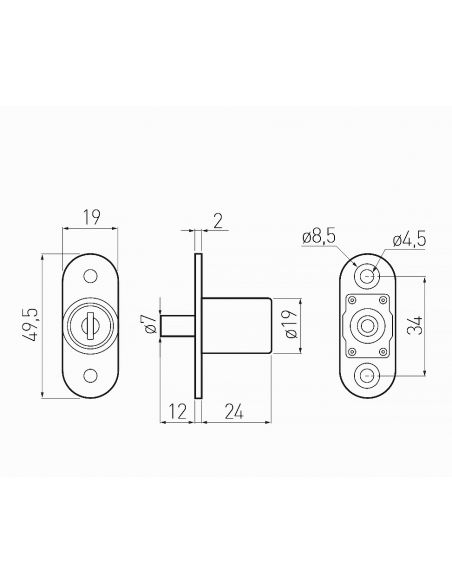 Замок для раздвижной системы ZZ-BO-105-01 GTV
