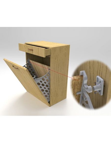 Полка для белья откидная пластиковая белая Mesan