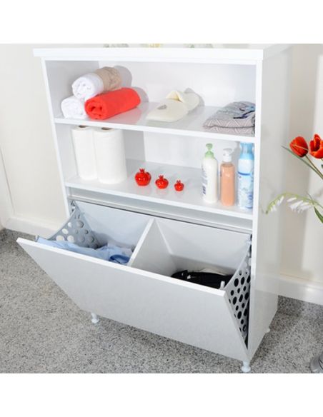 Полка для белья откидная пластиковая белая Mesan