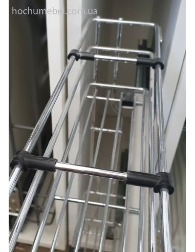 Прут-перегородка з кріпленням хром/чорний 200...