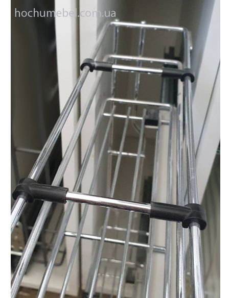 Прут-перегородка з кріпленням хром/чорний 200 Variant / Maxima REJS