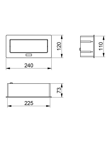 Подовжувач офісний SOFT / KWADRO 2 розетки SCHUKO + 2USB чорний 1,5 метра провід з вилкою AE-PBSUC2GS-10