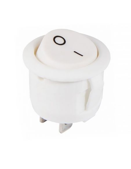 Выключатель врезной круглый белый KCD1