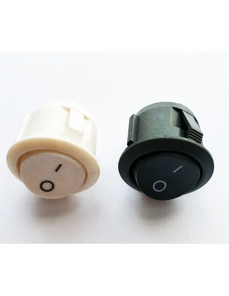 Выключатель врезной круглый белый KCD1